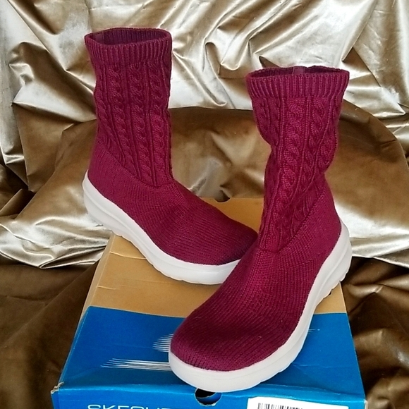 SKETCHERS ON-THE-GO SkyHigh Ultra Air Cooled Goga Mat Knit Bootie Size 8M - Picture 2 of 11